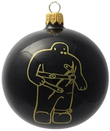 Vianočná ozdoba čierna s dekorom Golema