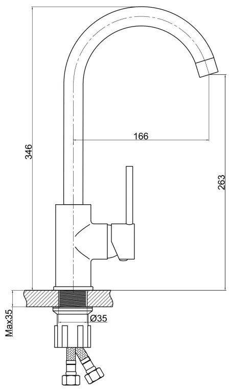 F-Design Avanza, stojanková drezová batéria, grafitová, FD1-A06-4-21