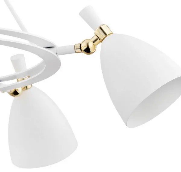 Argon 2117 - Luster na tyči CHARLOTTE 5xE27/15W/230V biela/zlatá