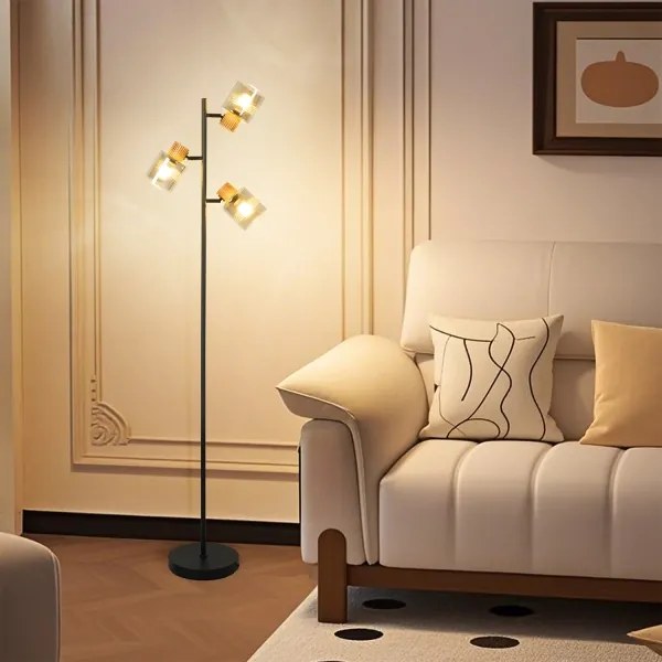 Brilagi - Stojacia lampa HYGGE 3xE14/15W/230V kaučukovník/dymová