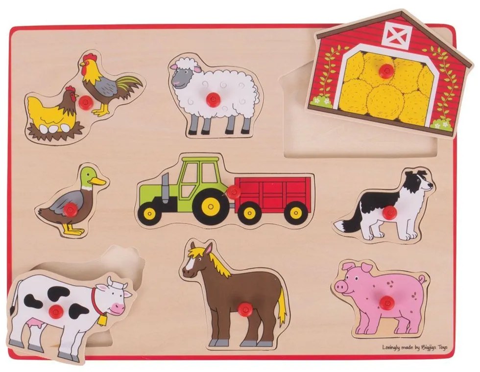 Bigjigs Toys Vkladacie puzzle Farmársky statok
