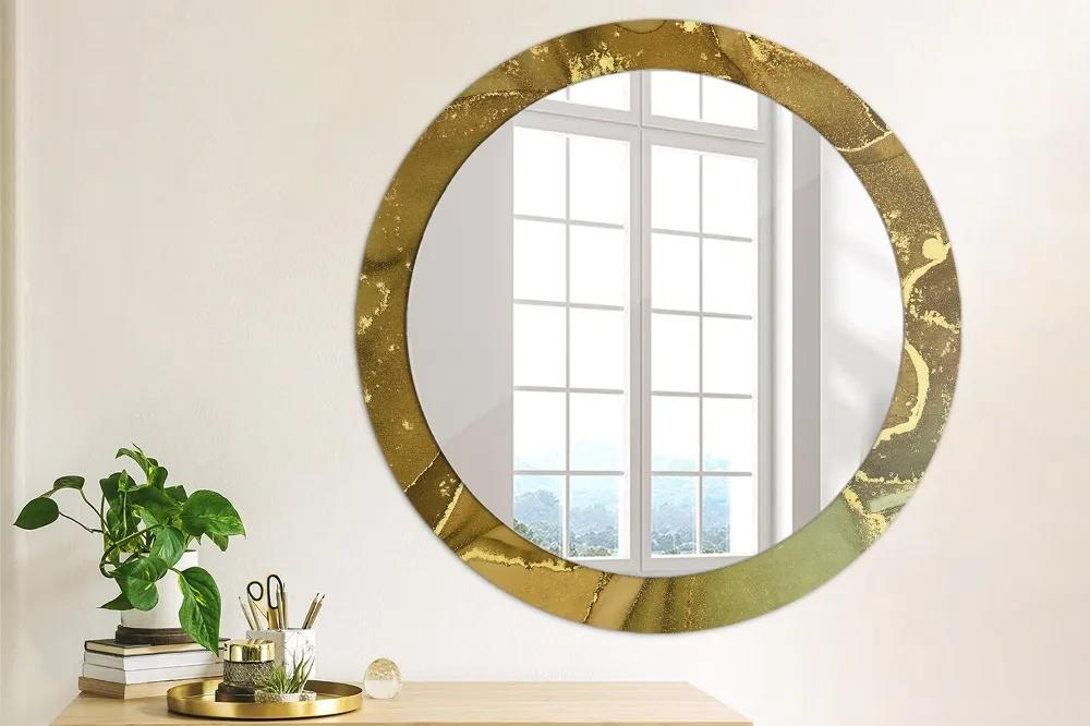 Okrúhle dekoračné zrkadlo s motívom Kovové víry fi 80 cm