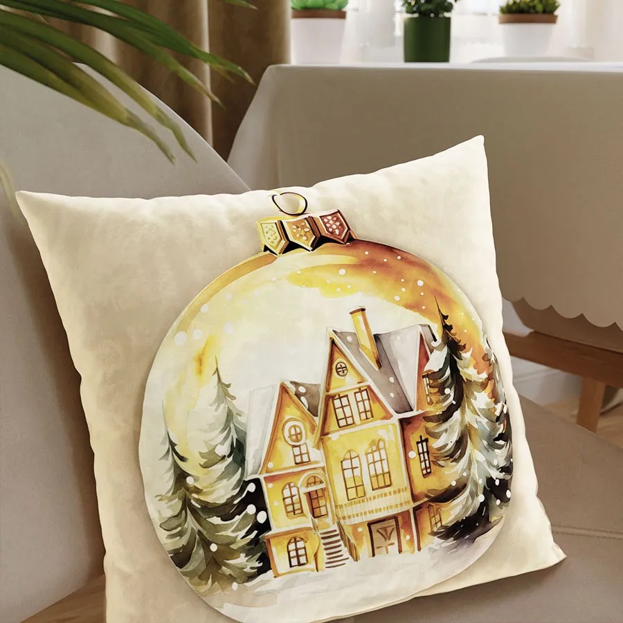 Obliečka na vankúš Velvet Zlatá Guľa 40x40 cm | INTERMEDIC SK