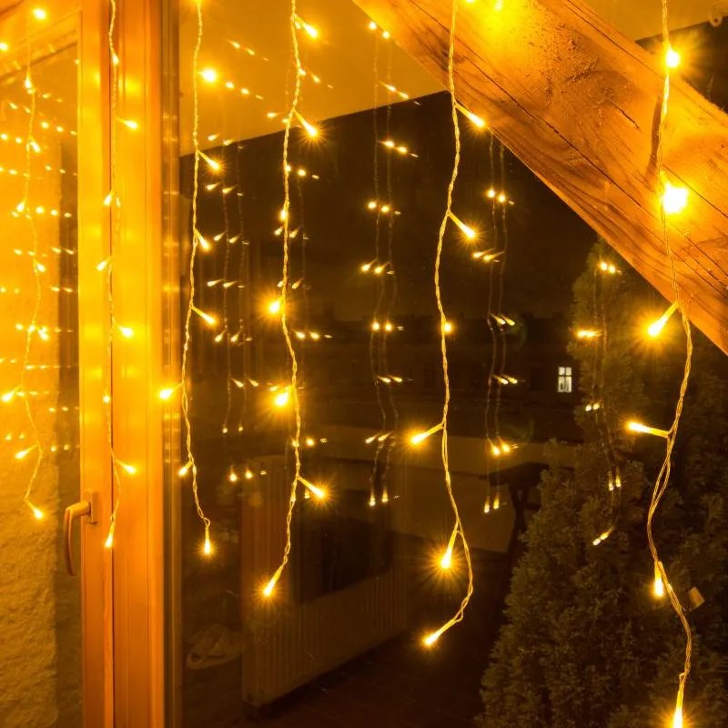 DECOLED LED světelná záclona HOBBY LINE, 2x2m, teple bílá, 200 diod, pouze do interiéru