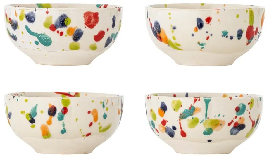 Krémové misky v súprave 4 ks z kameniny 300 ml Freckles – Bloomingville