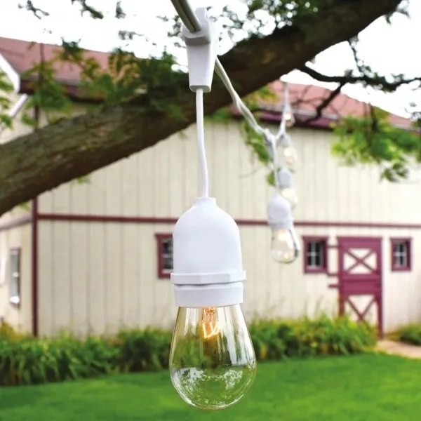 Vonkajšia reťaz 15xE27/10W/230V 15 m IP44 biela