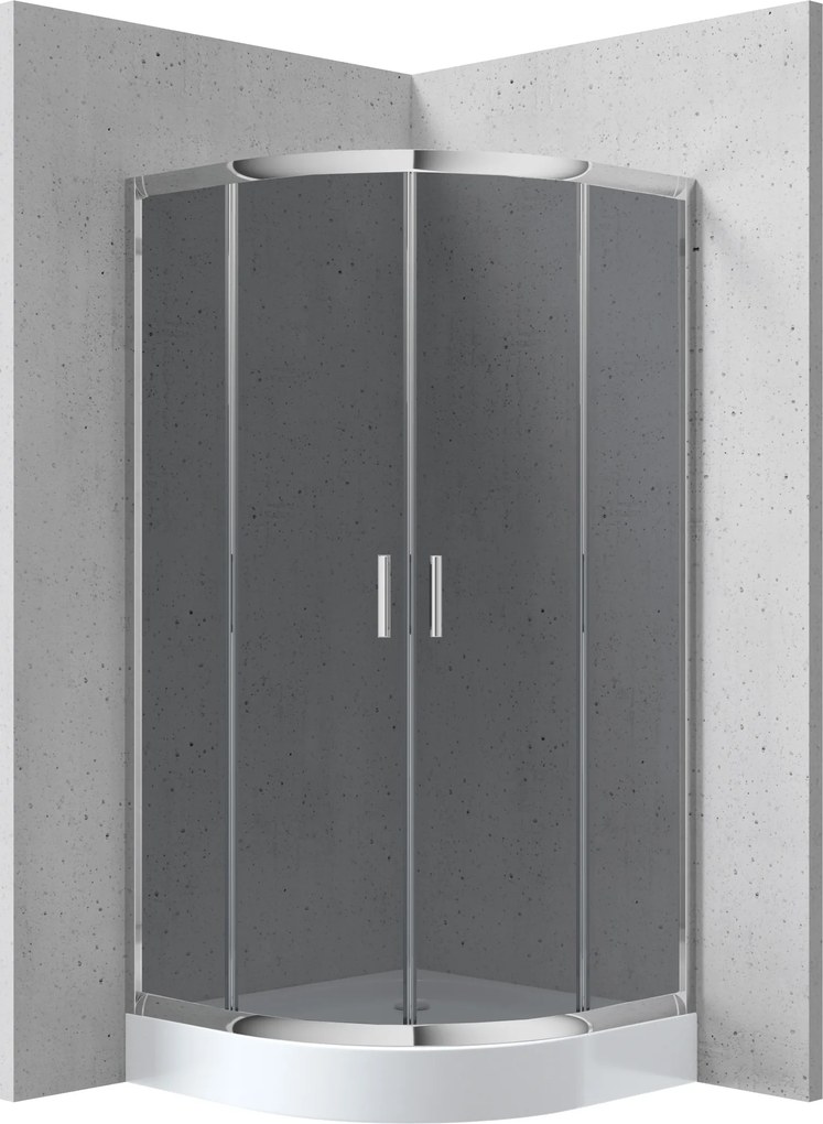 Deante Štvrťkruhový sprchový kút Funkia 80x80 cm - KYP 452K - bez vaničky