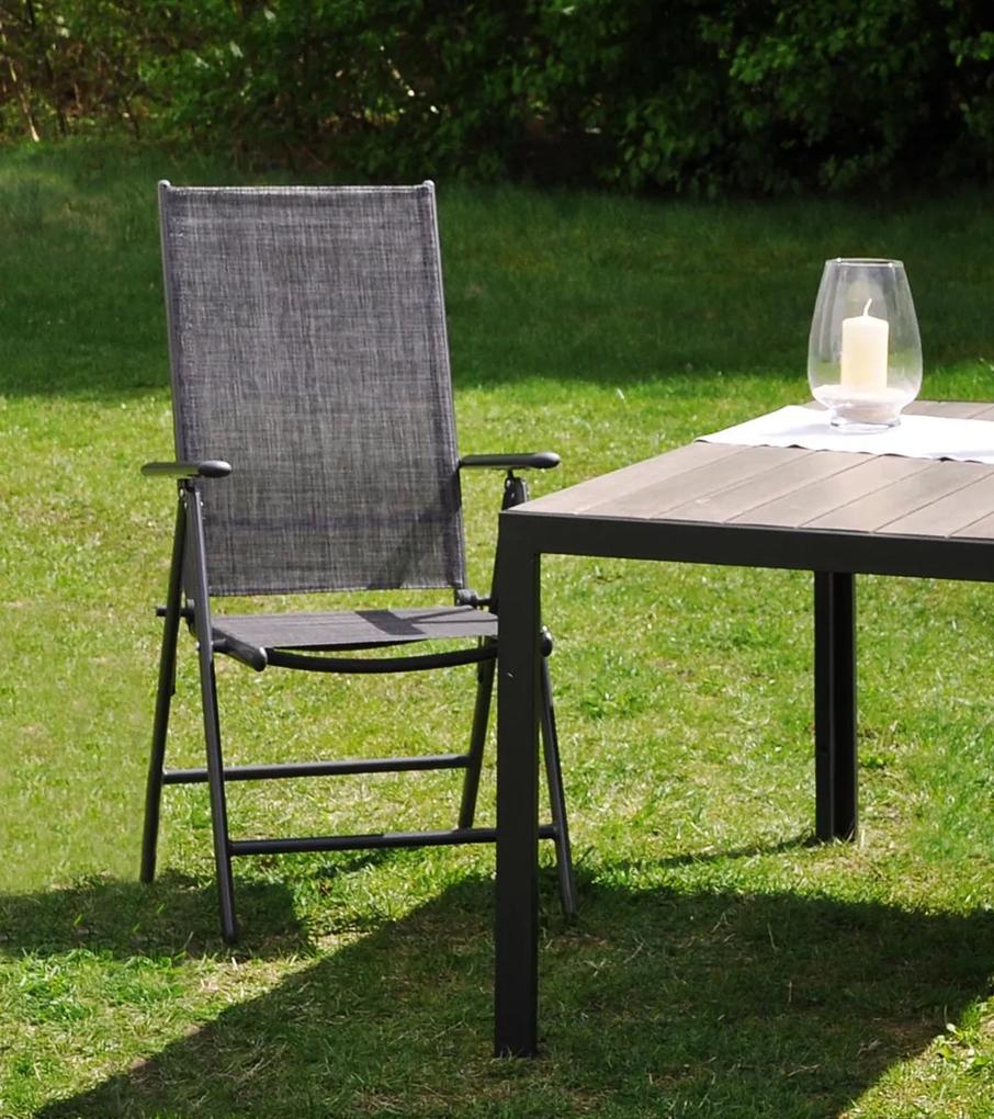 Haushalt international Skladacia záhradná stolička z hliníka a textilu