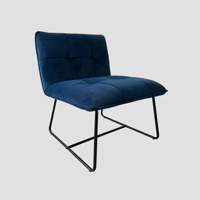 Kreslo NELOX zamatové modré 746321