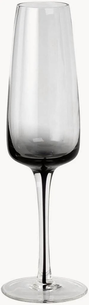 Ručne fúkaný pohár na šampanské Smoke