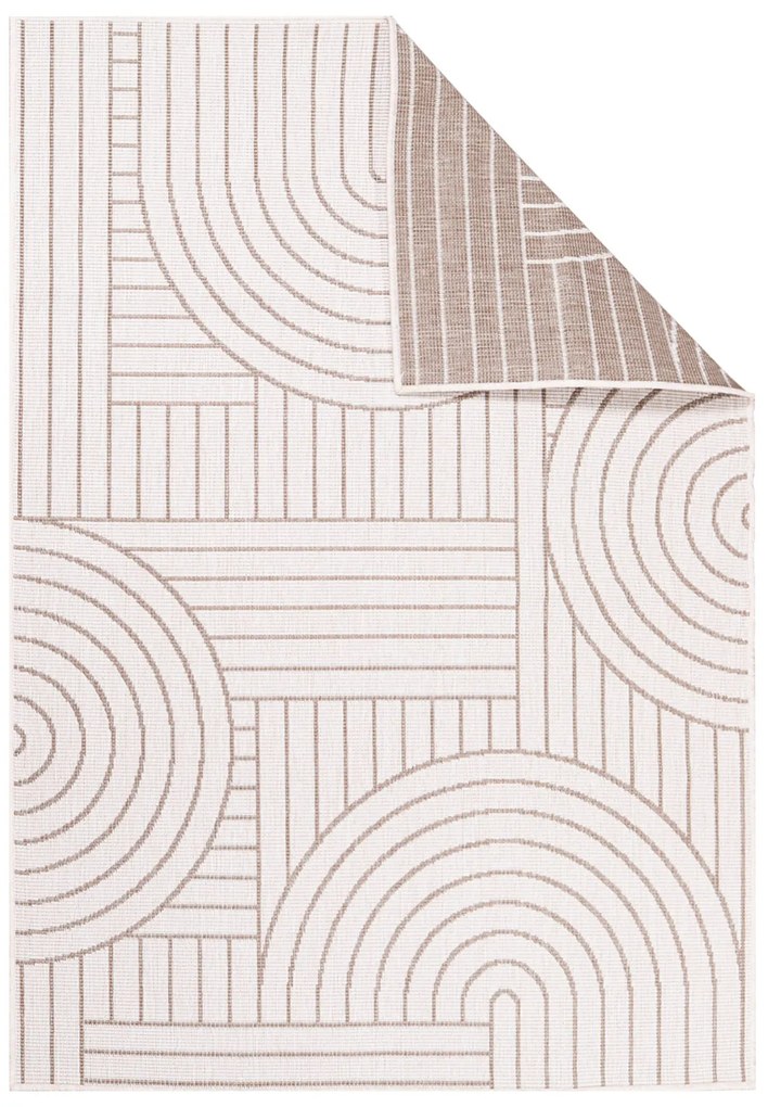 Dekorstudio Obojstranný koberec na terasu DuoRug 5842 - béžový Rozmer koberca: 200x290cm