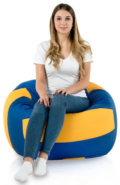 Sedací vak volejbal klasická ekokoža