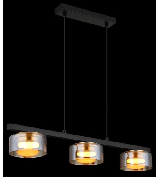 Globo 16055-3HG - LED Luster na lanku HIGGINS 3xGX53/6W/230V dymová/hnedá