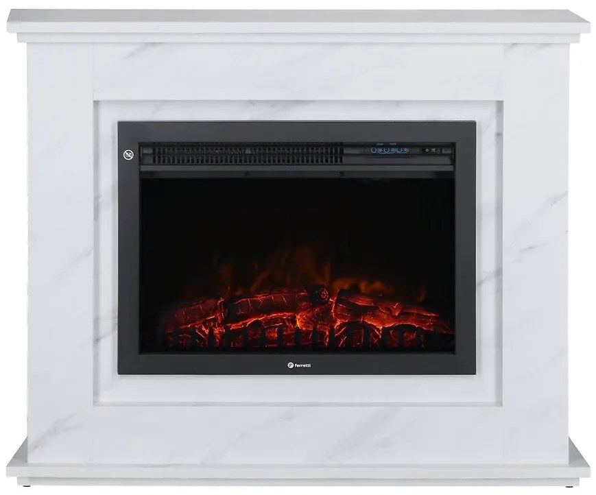 Elektrický krb voľne stojaci Cloe biely mramor 2000W