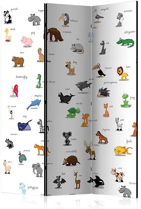 Paraván - animals (for children) [Room Dividers] Veľkosť: 135x172, Verzia: Obojstranný