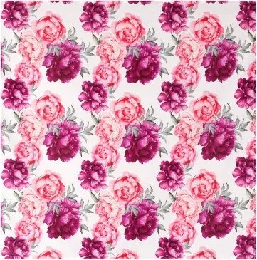 Obrus Ružové pivonky, 80x80 cm%