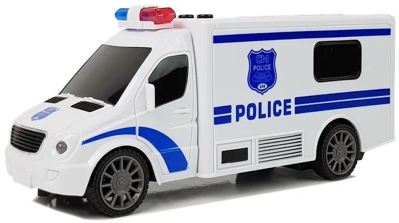 LEAN TOYS Policajné vozidlo so zvukom a svetlami RC - biele