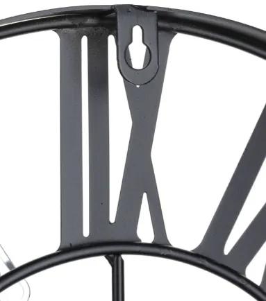 Nástenné hodiny Vintage 36,5 cm čierne