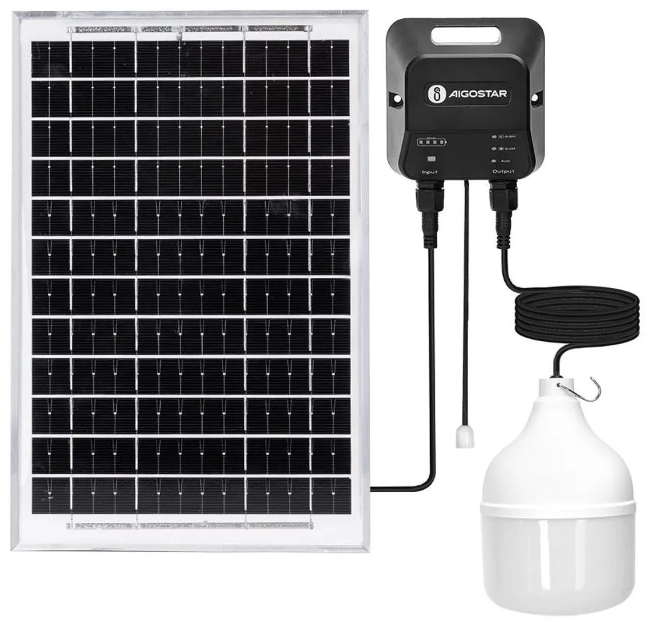 Aigostar - LED Solárny luster LED/70W/12V 6000 mAh 6500K pr. 12 cm