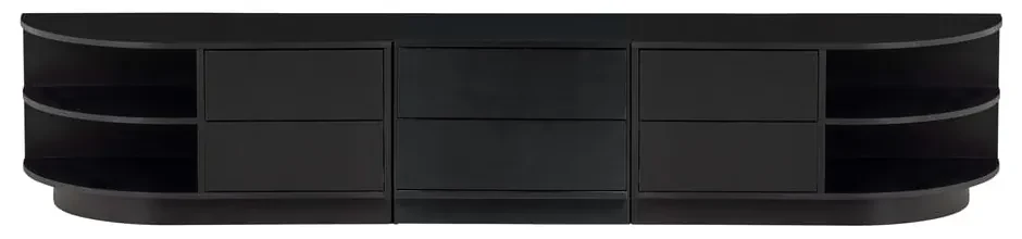 Čierna TV zostava z borovicového dreva 206x40 cm Finca – WOOOD