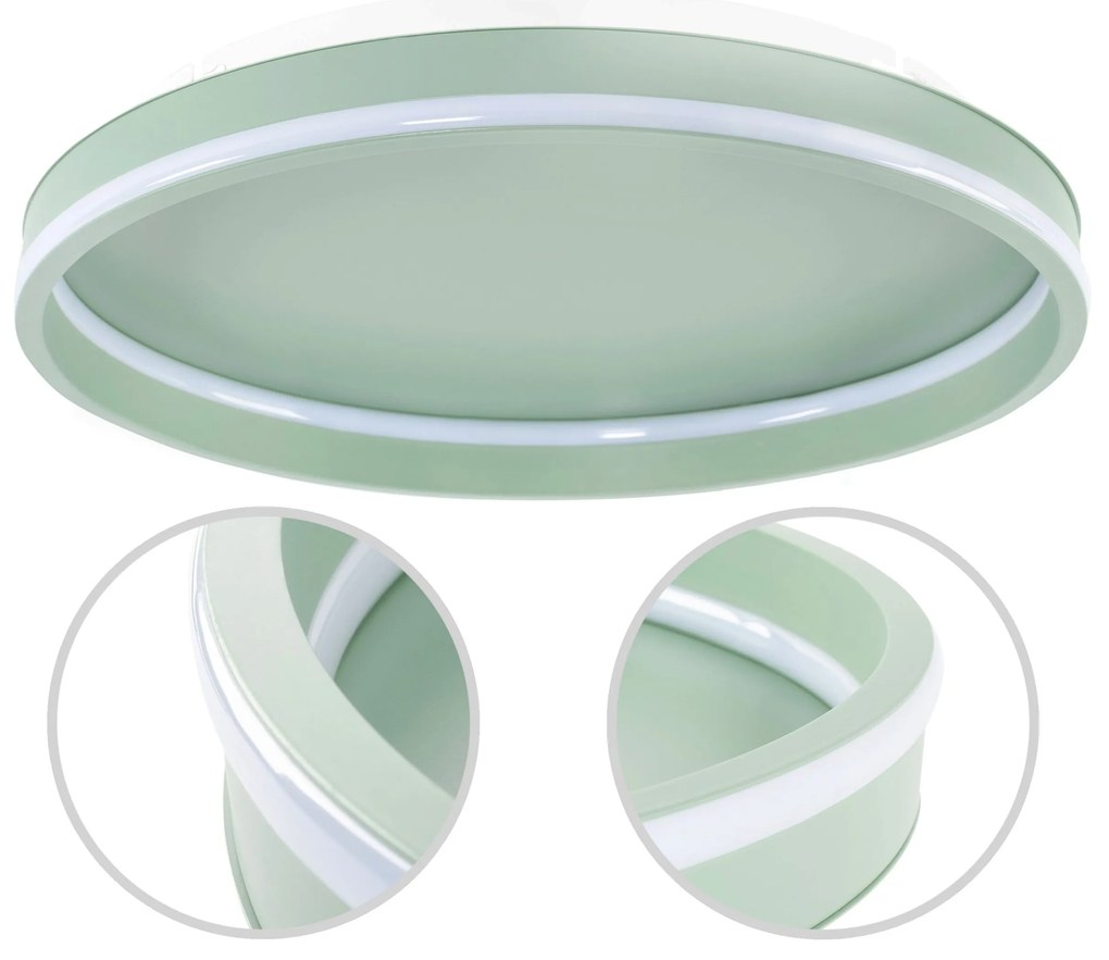 Toolight Toolight, LED stropné svietidlo 40cm, 4000 lm, 22W, 4000K, APP1463, zelená, OSW-08641