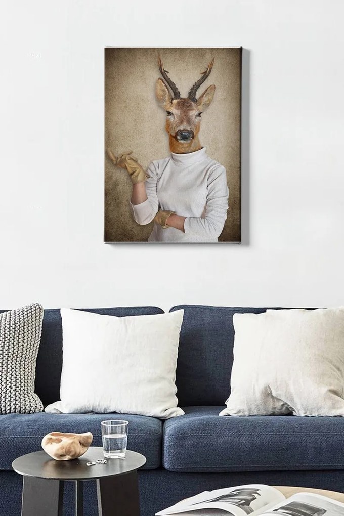 Obraz na plátne Deer portrait 50x70 cm