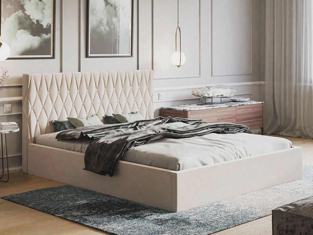 PROXIMA.store - Luxusná čalúnená posteľ GIA ROZMER: 160 x 200 cm