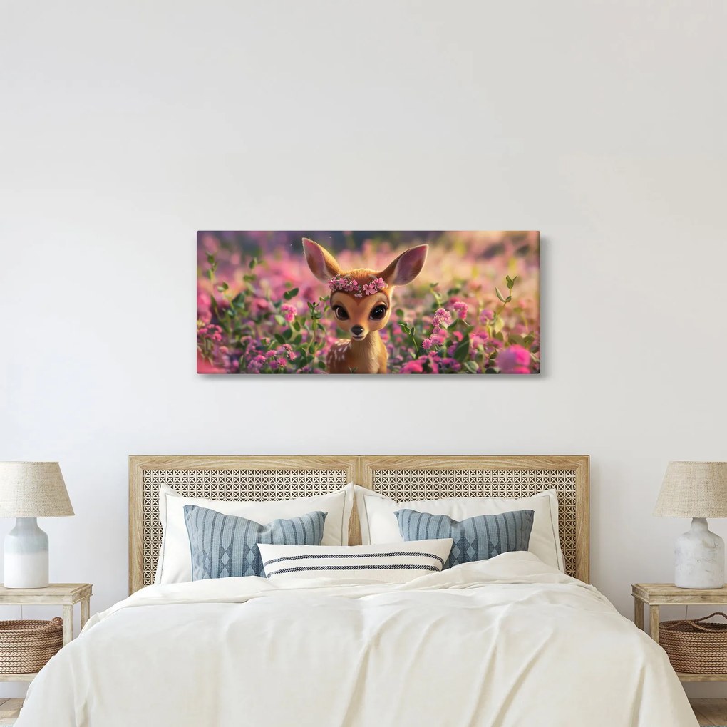 Obraz - Roztomilá srnčeka (120x50 cm)