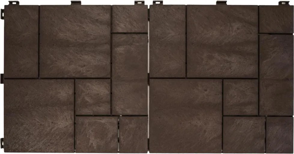 Gumová dlaždica STONE MOSAIC 30 x 30 cm, hnedá MHEU5100589