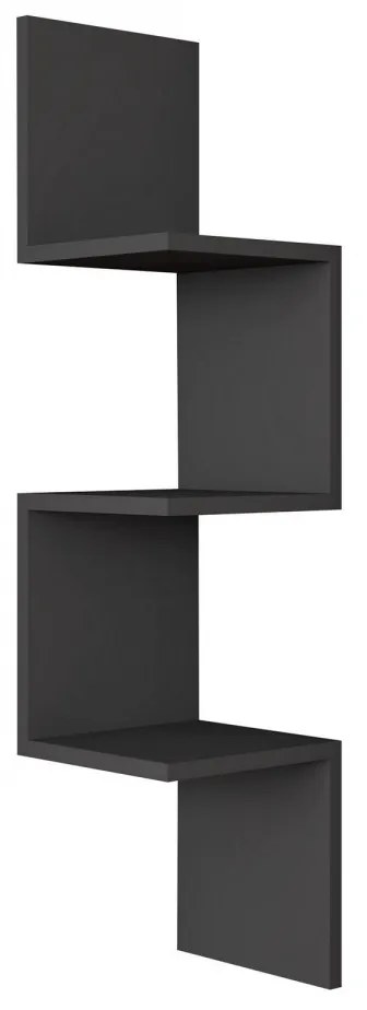 Nástenná rohová polica Zik antracit