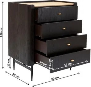 Komoda Sapporo 80 cm 100 × 80 × 55 cm KARE DESIGN