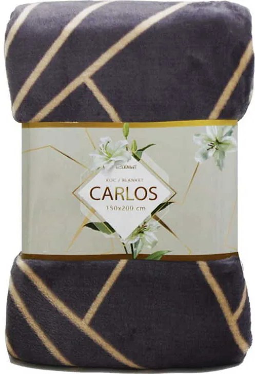 Deka prehoz CARLOS 150x200 cm - šedá