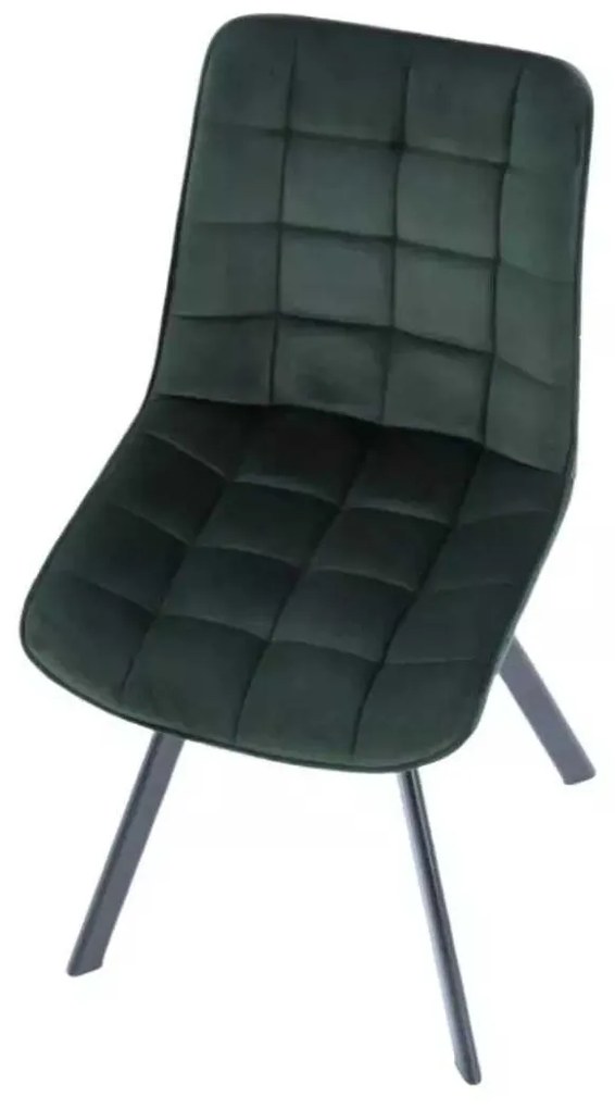 LuxuryForm DESIGN Jedálenská stolička ORLEN VELUR - fľaškovo zelená