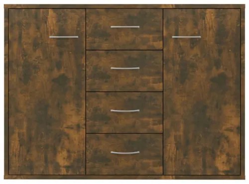 vidaXL Komoda dymový dub 88x30x65 cm spracované drevo-