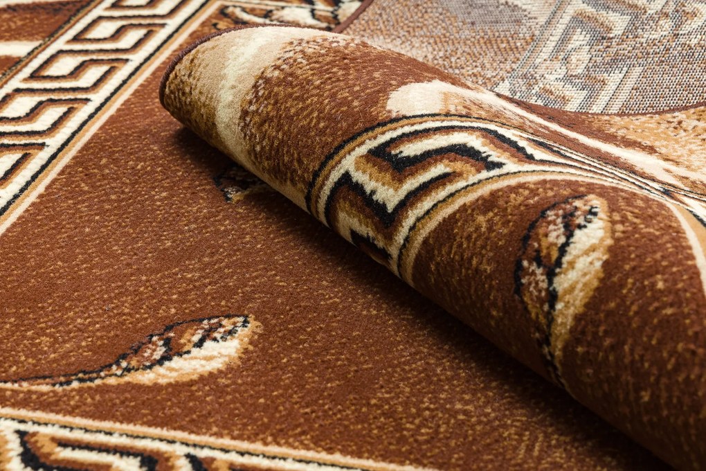 Koberec BCF Morad TRIO Vzor kvetov a lístia, hnedý