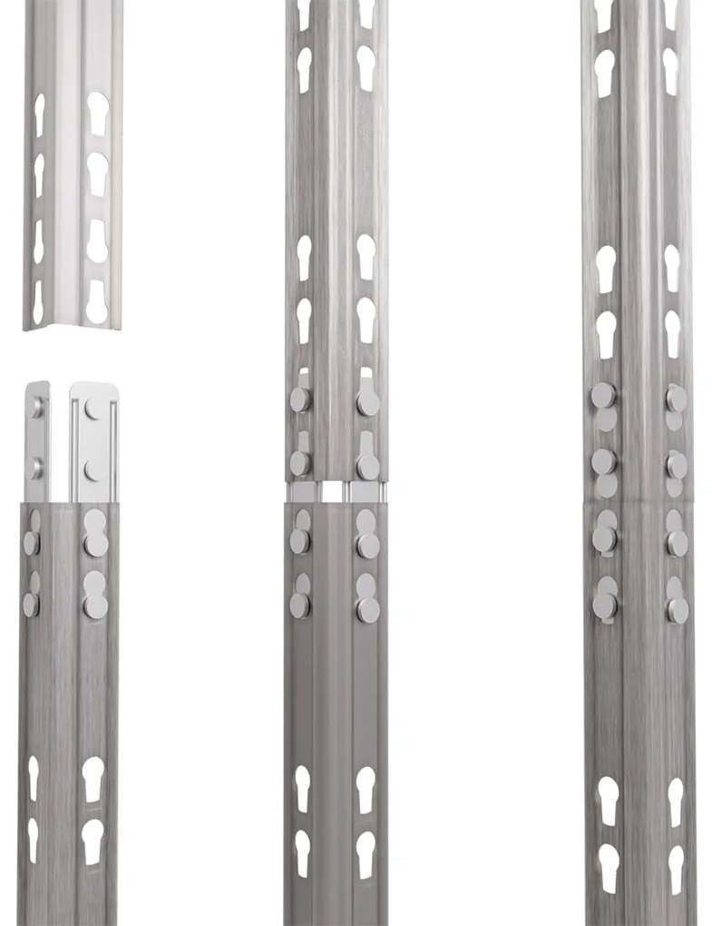 Outdoor sivý kovový regál, 180x100x38cm