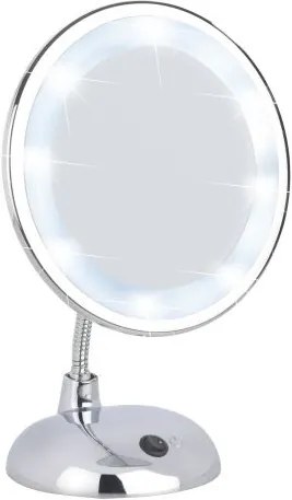 Wenko STYLE - LED kosmetické zrcadlo, chrom, chrom, 23x18x12 cm