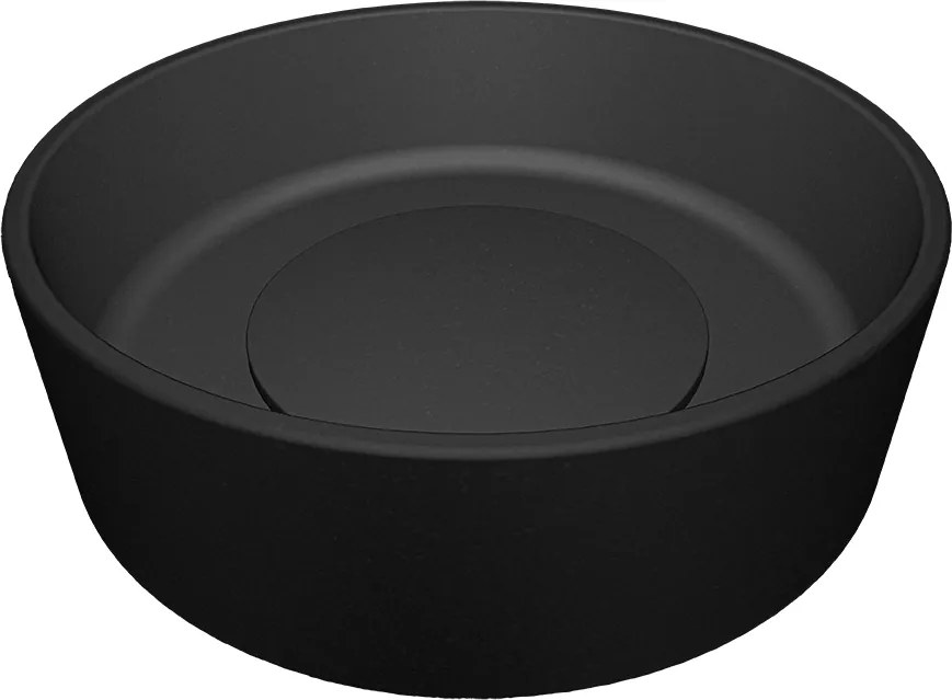 Kuchinox Umývadlo na dosku Perl ø36 cm - VGP1710T, granit, čierne