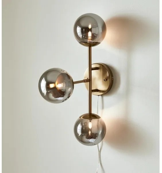 Markslöjd 108253 - Nástenné svietidlo TRINITY 3xG9/20W/230V zlatá/šedá