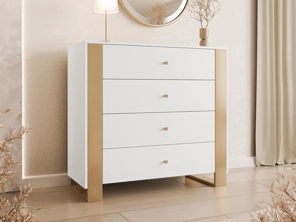 Komoda Nalker 4SZ, Farby: biela