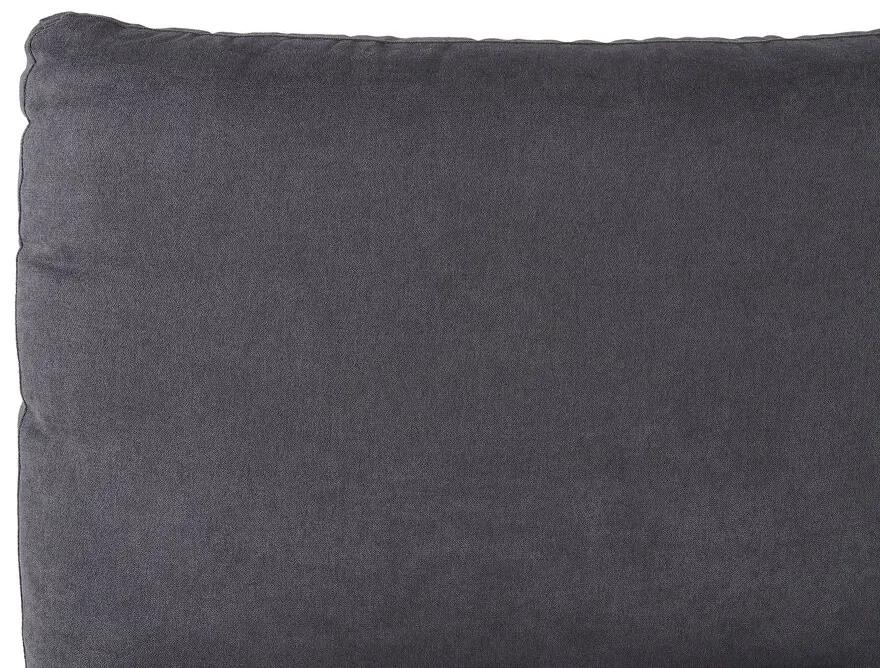 Zamatová posteľ 160 x 200 cm tmavosivá MELLE Beliani