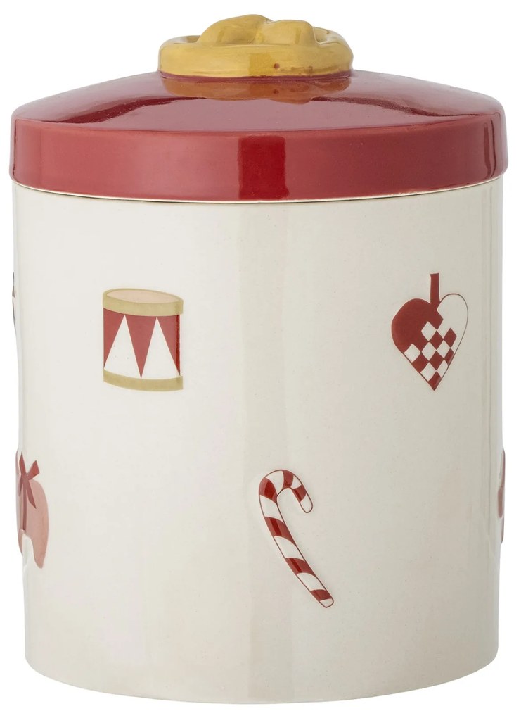 Bloomingville Kameninová dóza na koláčiky Yule Nature 2,3 l