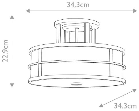 Feiss FE-FUSION-SF-PNBR - Prisadený luster FUSION 3xE27/40W/230V