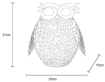 Globo 36330 - LED Solárna dekorácia LED/0,06W/3V IP44 sova