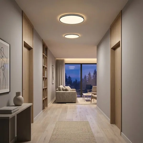 LED stropné svietidlo HUGO LED/16/24/32W/230V 3000/4000/6500K pr. 37 cm IP54 čierna