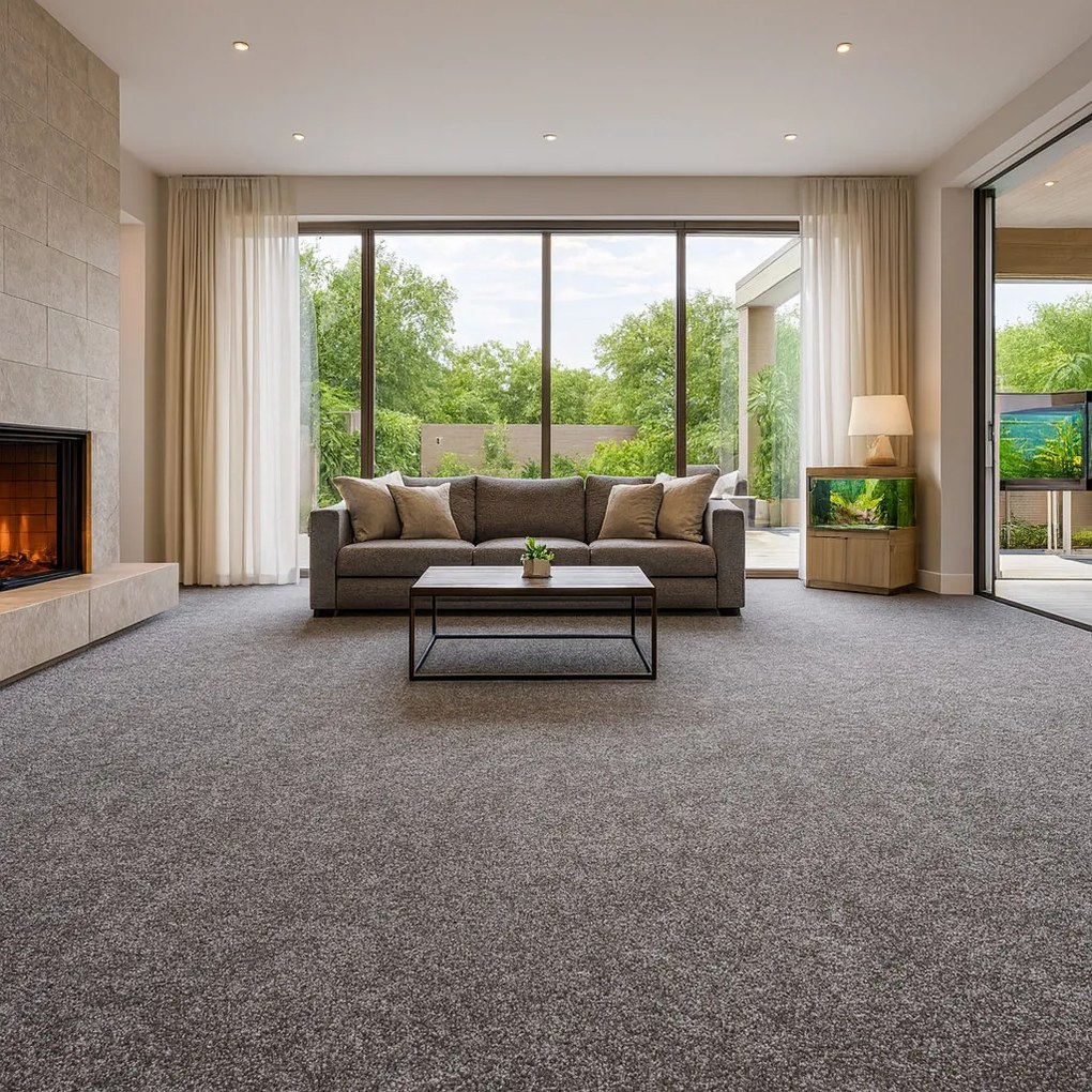 AKCIA: 75x160 cm Kusový koberec Velur Ultra strieborný - obšitý zo všetkých strán, šíře, šedá, filc, kancelária, AladinWorld Expres