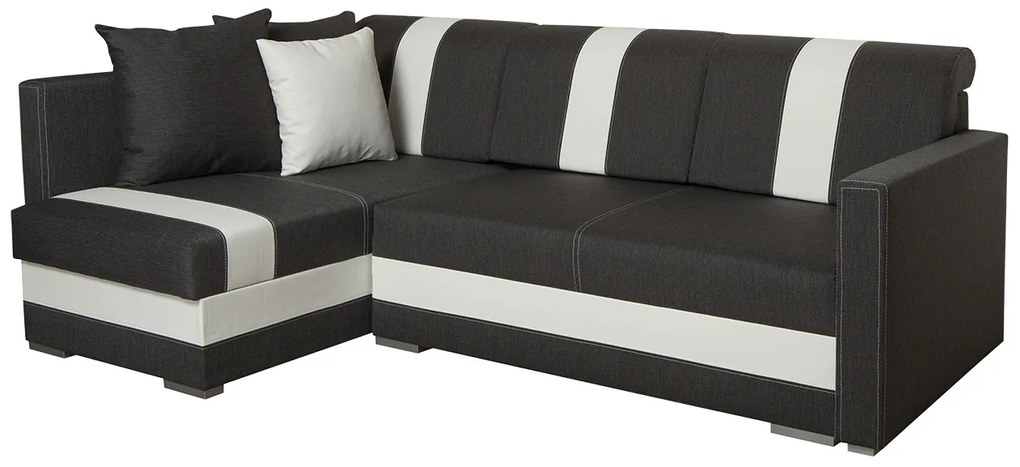 Elegantní sedací souprava Albert, bílá/šedá Roh: Orientace rohu Pravý roh