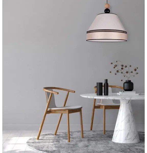 Duolla - Luster na lanku AVIGNON 1xE27/15W/230V pr. 60 cm béžová