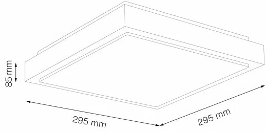 Stropné svietidlo KAZIMIERZ 2xE27/20W/230V 29,5x29,5 cm strieborná