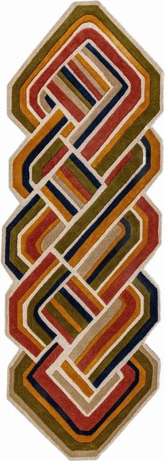 Ručne tkaný vlnený behúň 80x300 cm Lattice Shaped – Flair Rugs